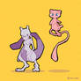 Mew and Mewtwo