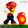 The papercraft of Super Smash Bros 64 MARIO.