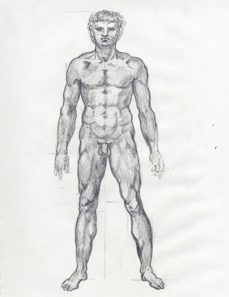 Nude Figure of a Man: Front