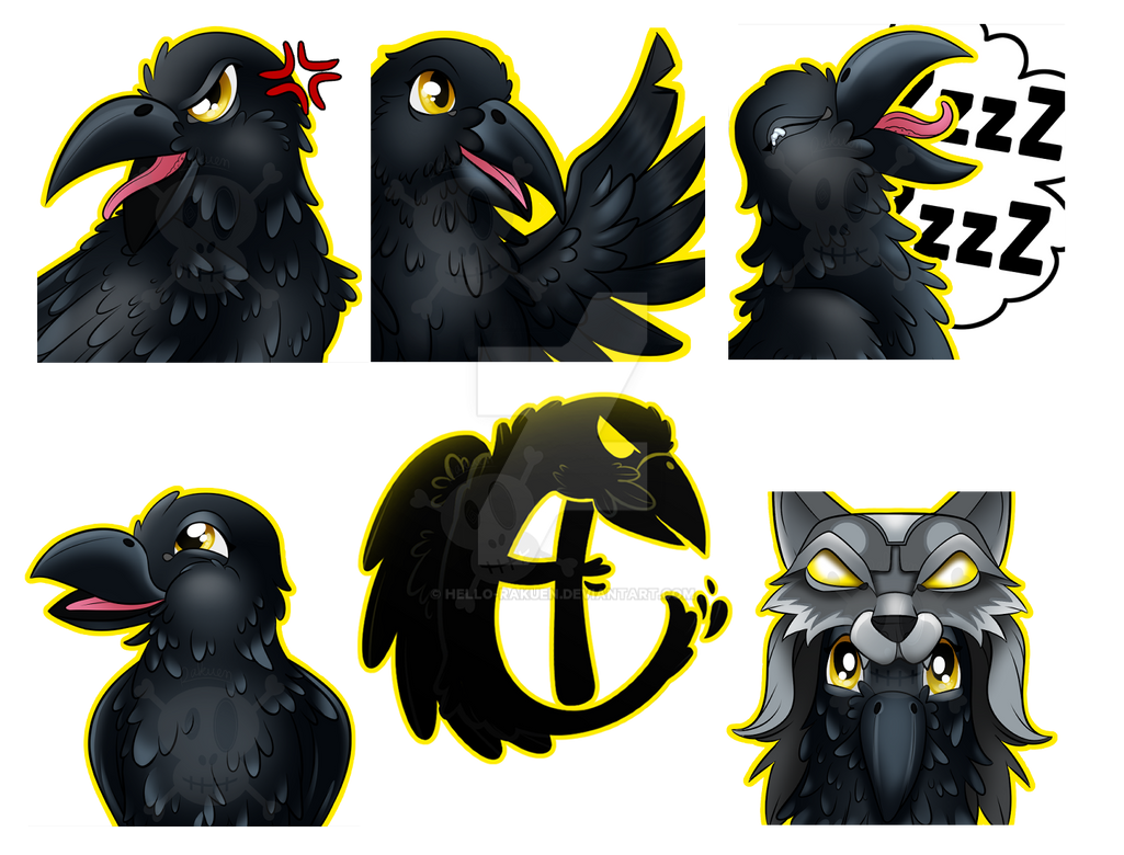 Pcrow Emote Crow - Emote and Logo by Hello-Rakuen on DeviantArt
