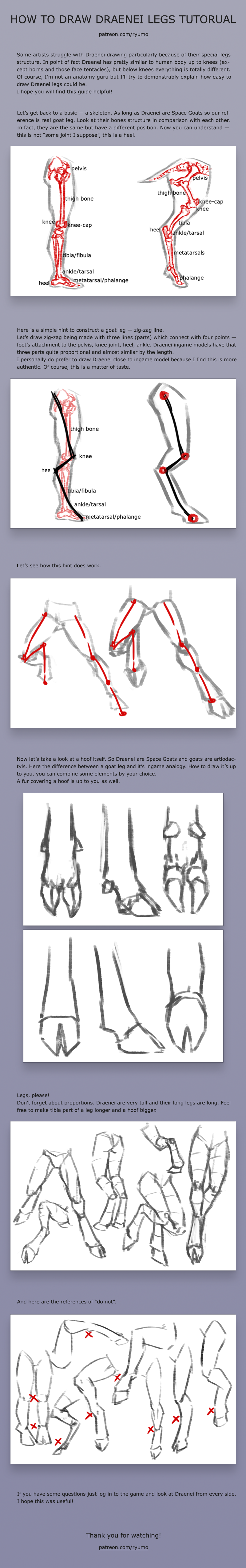 Draenei Legs Tutorial By Ryumo On DeviantArt draenei-legs-tutorial-by-ryumo-on-deviantart