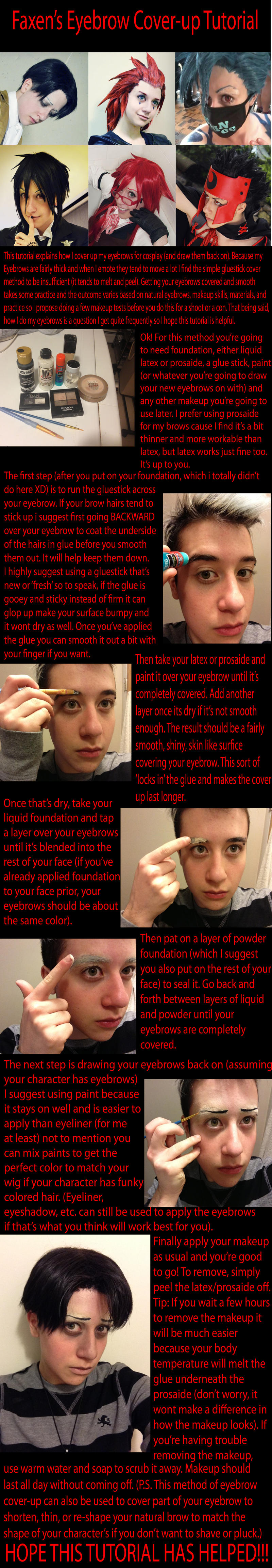 Eyebrow Cover Up Tutorial for Cosplay