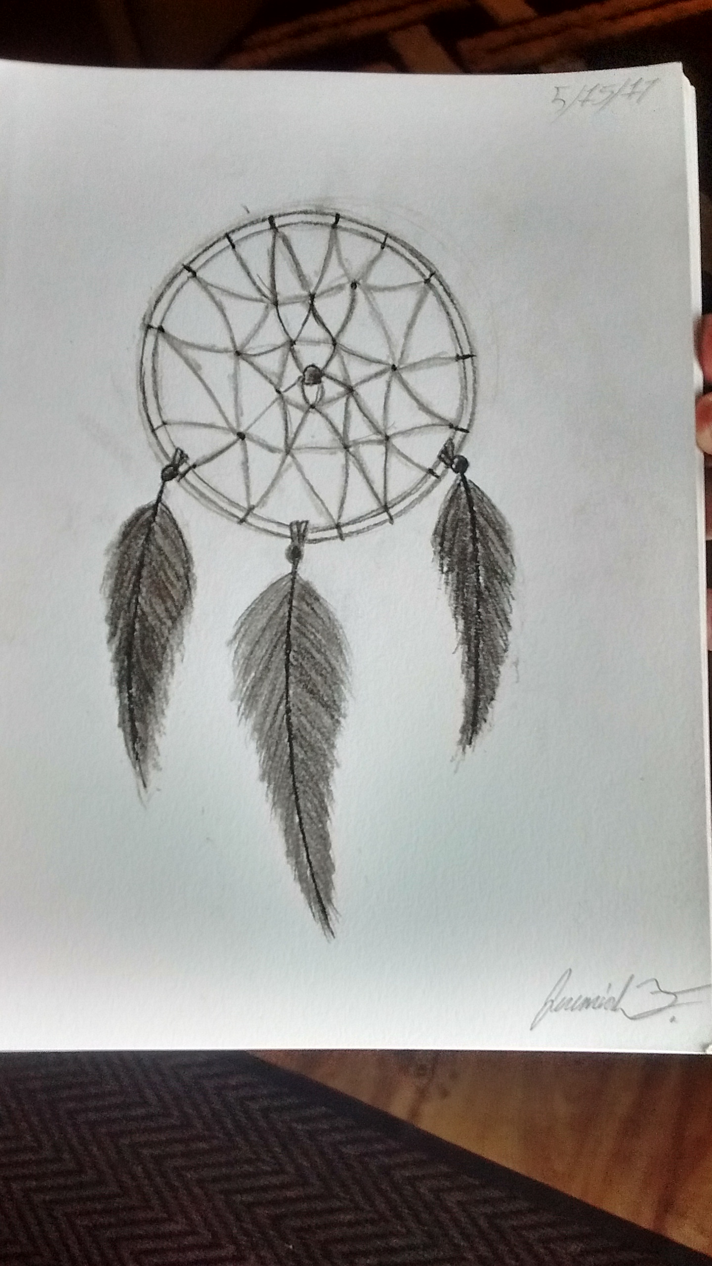 Dream Catcher Charcoal Sketch