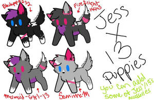 Jess X 13 Pups! (FINALLY!)