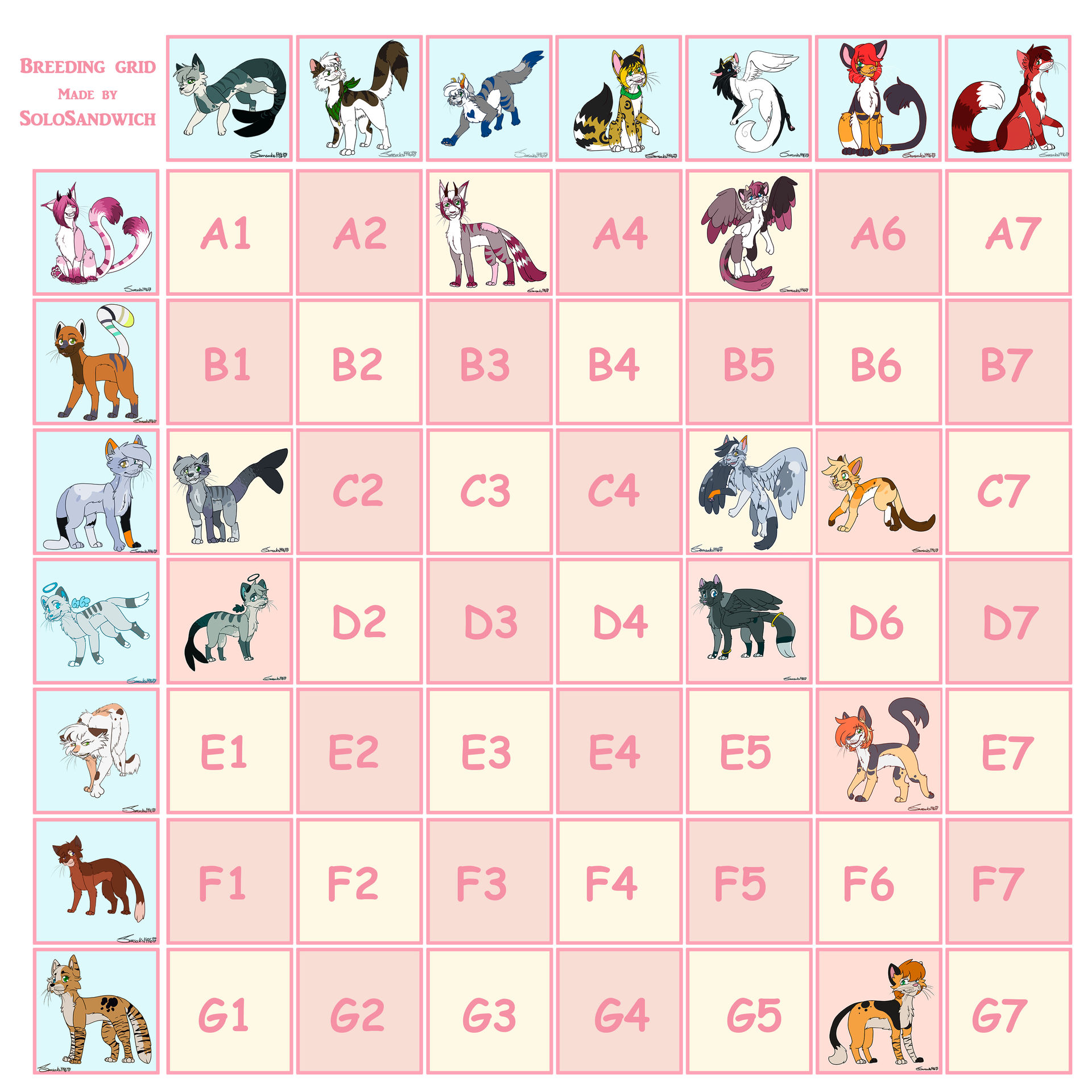Breeding Grid Breeding Grid 1 - 40/49 OPEN by SamsocksDraws on DeviantArt