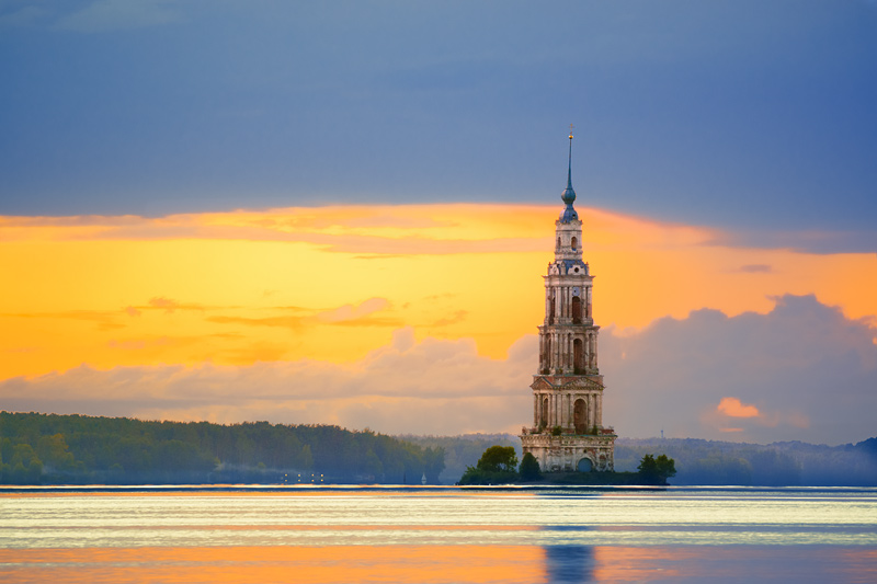 Flooded bell tower