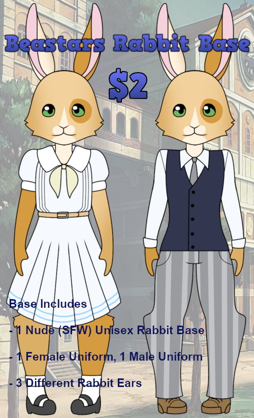 Stream And Rabbit Base Beastars Rabbit Base - P2U $2 by InternetInfamy on DeviantArt