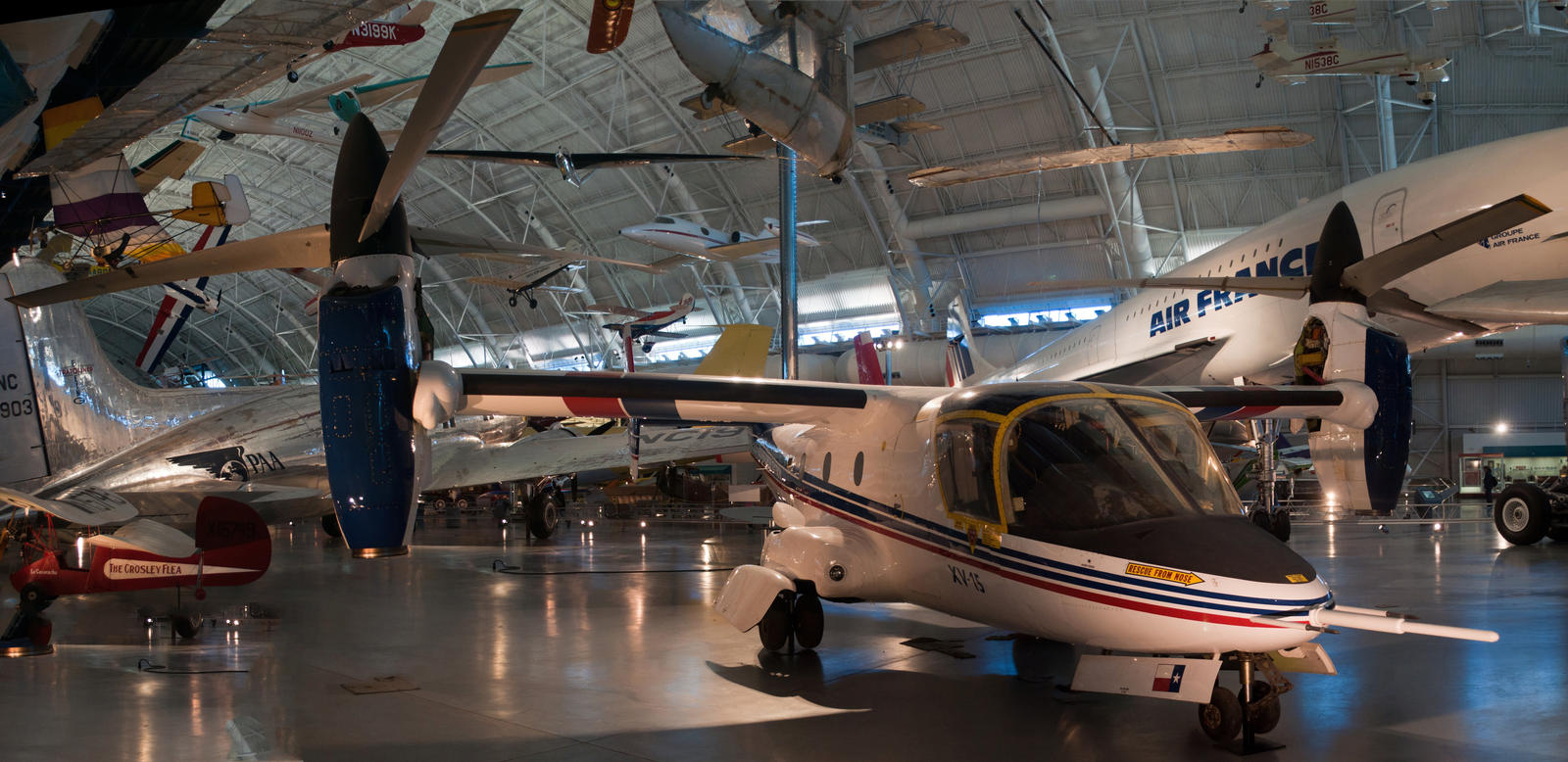 Bell XV-15 Tilt Rotor Front Side View