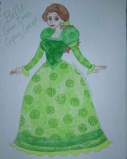 belle green dress cosplay Belle has my favorite princess wardrobe, but the green library gown is my all-time favorite. , Magic made with @timelesstalesentertainment , PC: @aureliancosplay , #cosplay #disney #disneyprincess