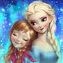 Frozen Elsa and Anna fan art