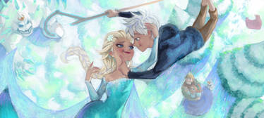 Frozen Elsa and Jack fan art