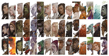 Portrait of Heroes in World of Warcraft
