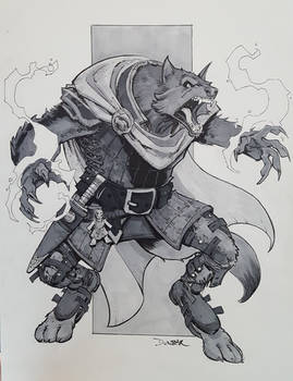 Dungeons and Dragons Werewolf character commission
