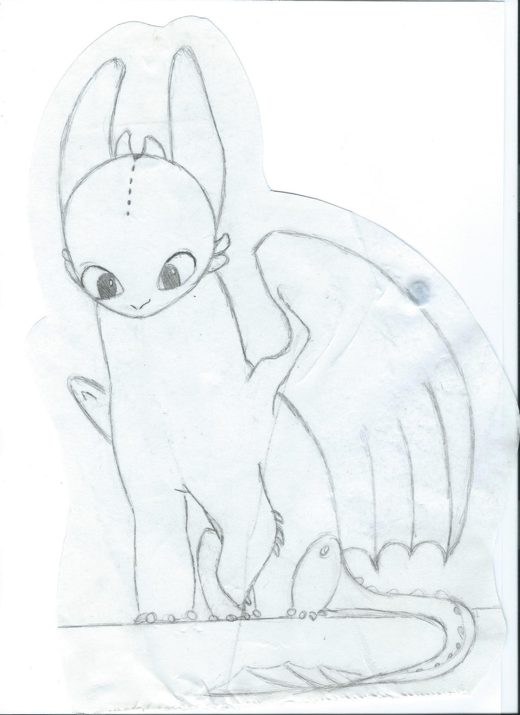 A drawing of toothless by Silver-Shadow7 on DeviantArt