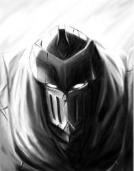 League of Legends - Zed Grayscale Portrait