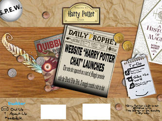 Harry Potter Chat site mockup