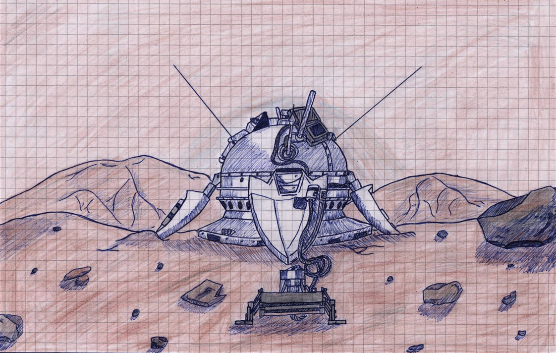 The Soviet Mars 3 Lander by Monthguy on DeviantArt