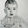 Baby Portrait Charcoal Drawing