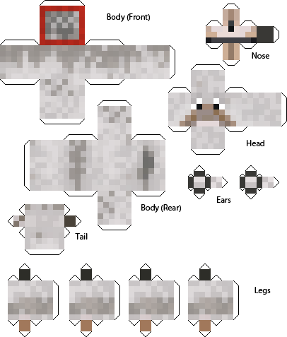 Minecraft Wolf Papercraft  Free Printable Papercraft Templates