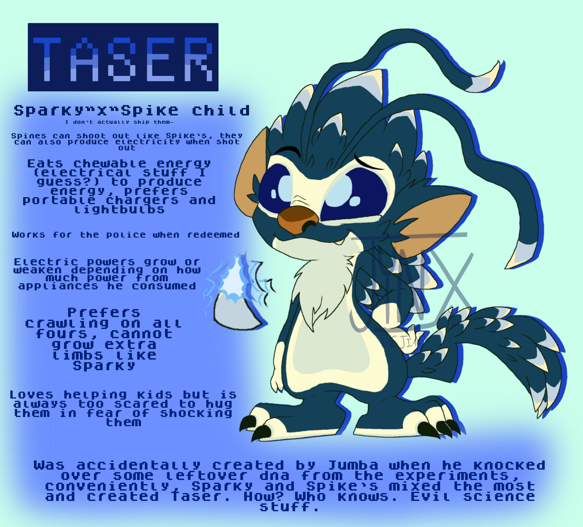taser stitch fan kid by 0jynxthejinx0