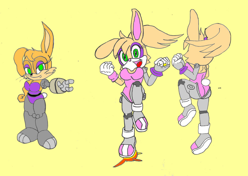 classic and modern Bunnie Rabbot by Quetzaltoon005 on DeviantArt