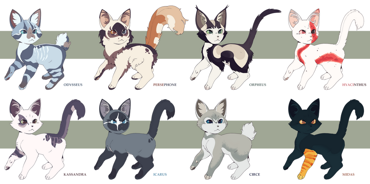Myth Cats | OPEN | 3/8 by BaddgerCatz on DeviantArt