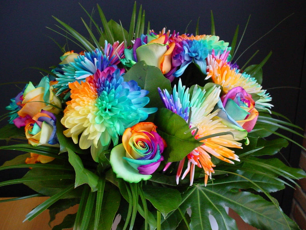Happy Colors Rainbow Bouquet by RAINBOWedROSES on DeviantArt