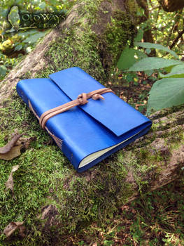 Rich blue leather journal