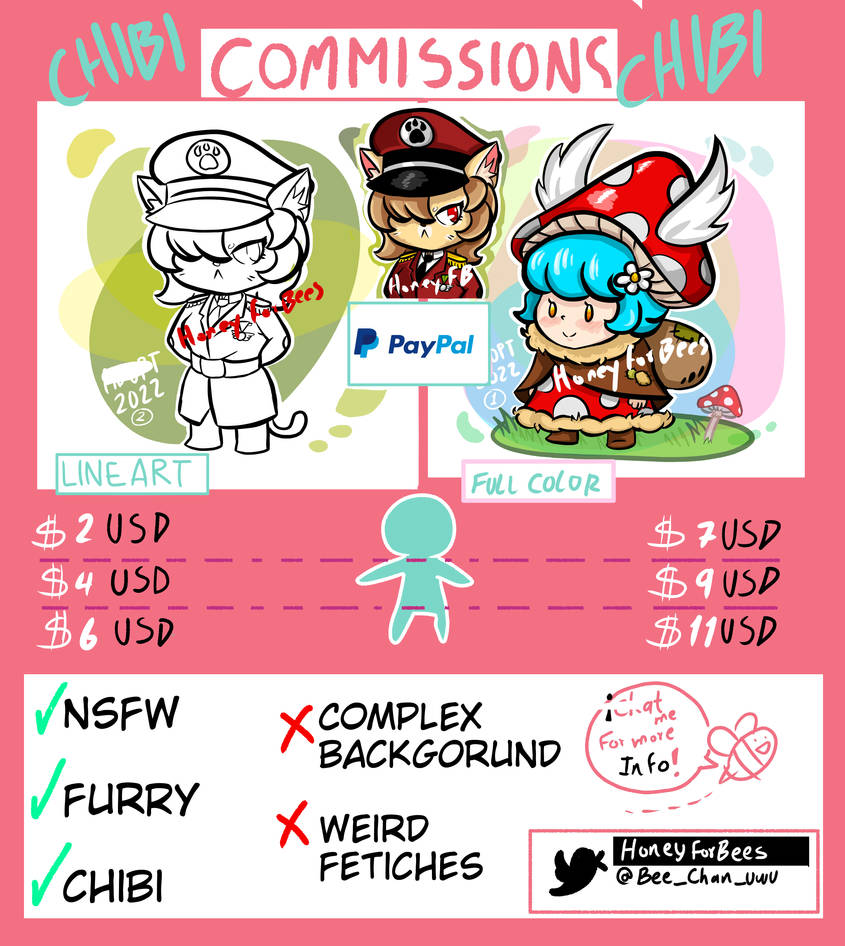 Commissions chibis by BeeChanUwU on DeviantArt