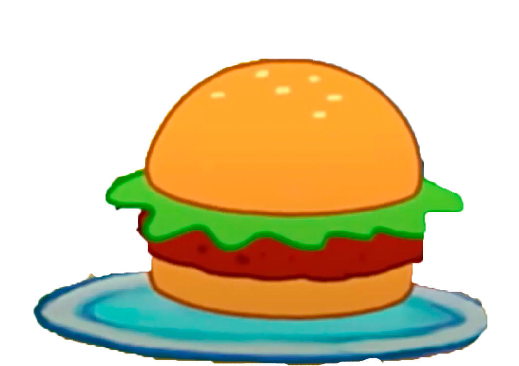 Krabby Patty on a plate by JayemelBR on DeviantArt