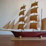 Hand Carved Barque - Model Sailing Ship