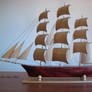 Hand Carved, Hand Made Clipper Ship