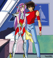 Seiya y Saori