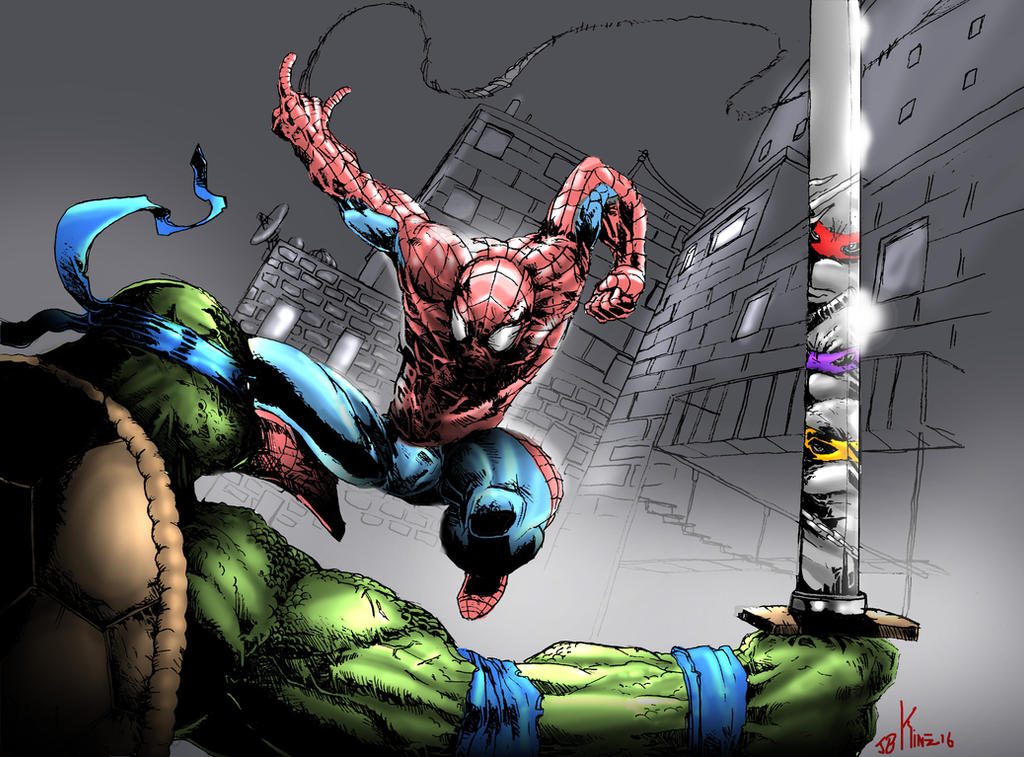 Spiderman VS Turtles!