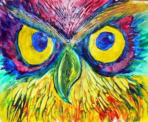 Finger Paints 1 - Owl