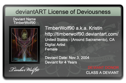 My Deviant ID - TimberWolf90