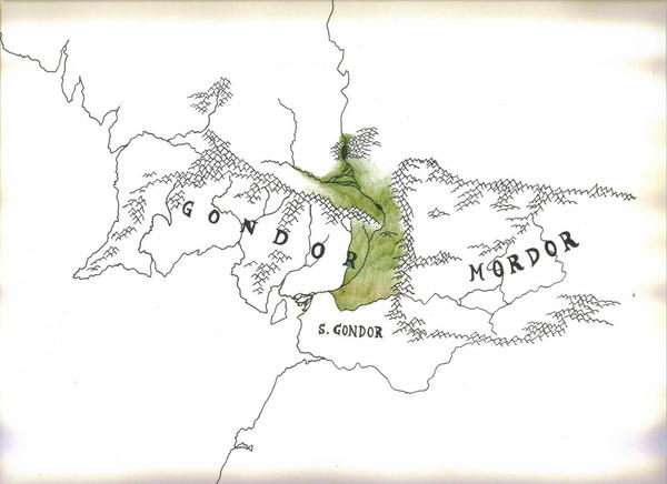 Map of Gondor, Mordor by drawing2be on DeviantArt