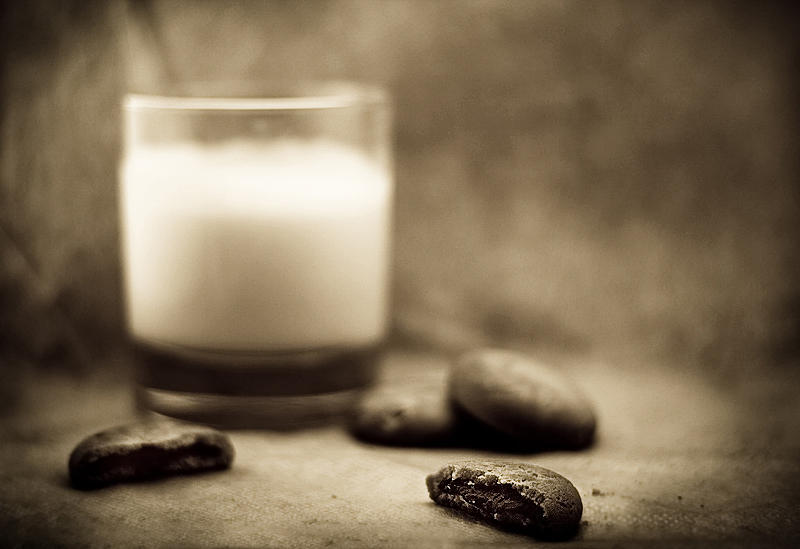 Milk and cookies by Caelea