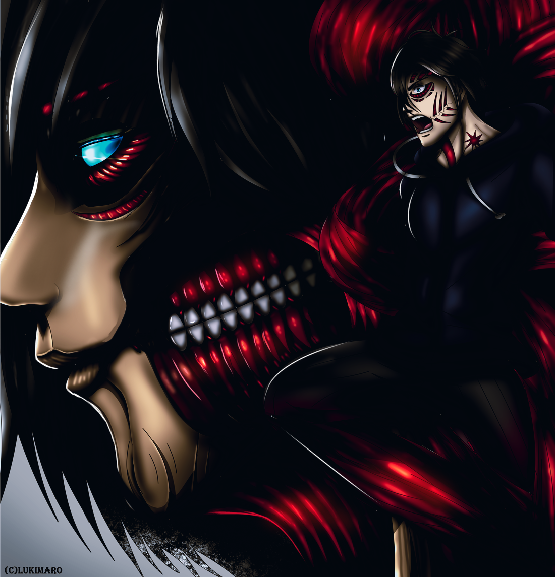 AOT/ SNK OC REFERENCE - Akai titan by Lukimaro on DeviantArt