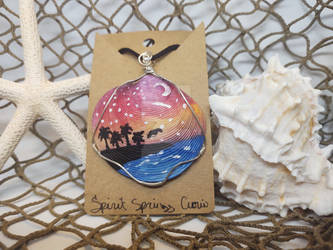 Painted Seashell Pendant