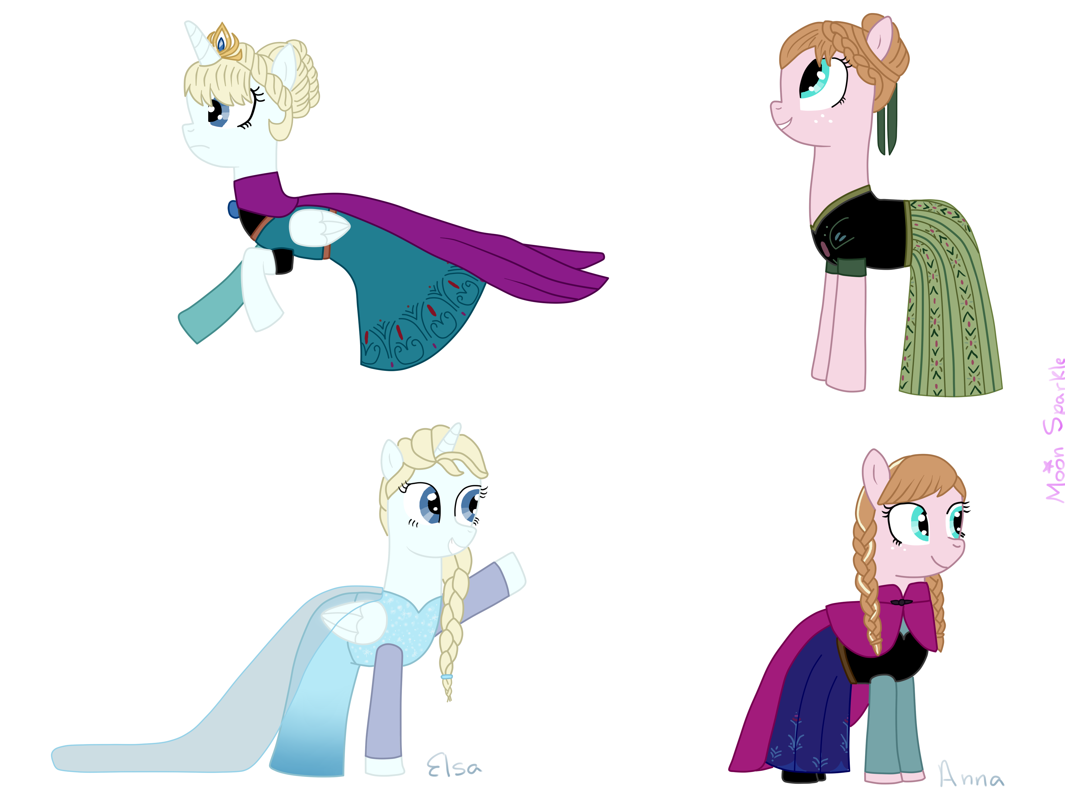 Request Disney Frozen Elsa Y Anna Pony Version By Raissaspina On Deviantart - elsa roblox id