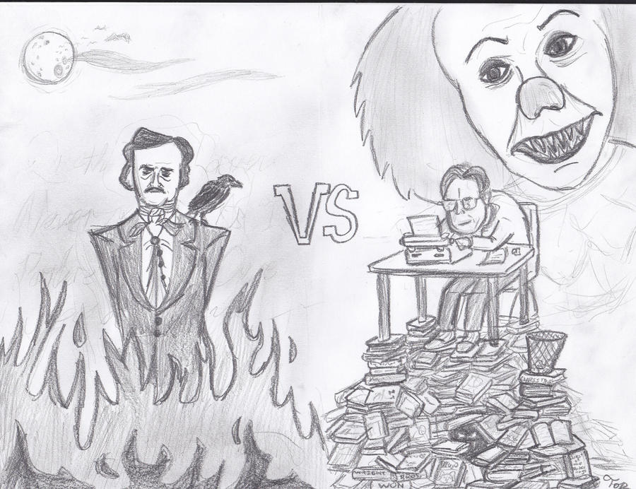 Edgar Allan Poe Vs Stephen King Lyrics Edgar Allan Poe vs. Stephen King by Top-Hattington on DeviantArt
