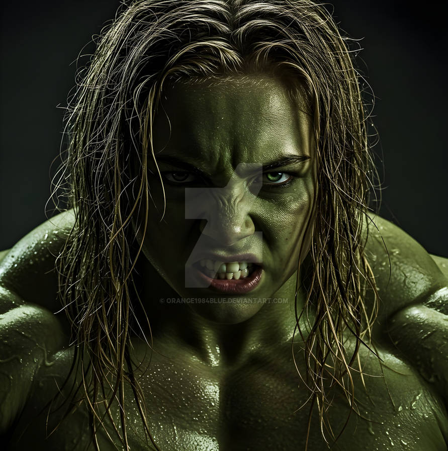 Woman Hulk Rage Dangerously Close to a Female Hulk (1) by orange1984blue on DeviantArt