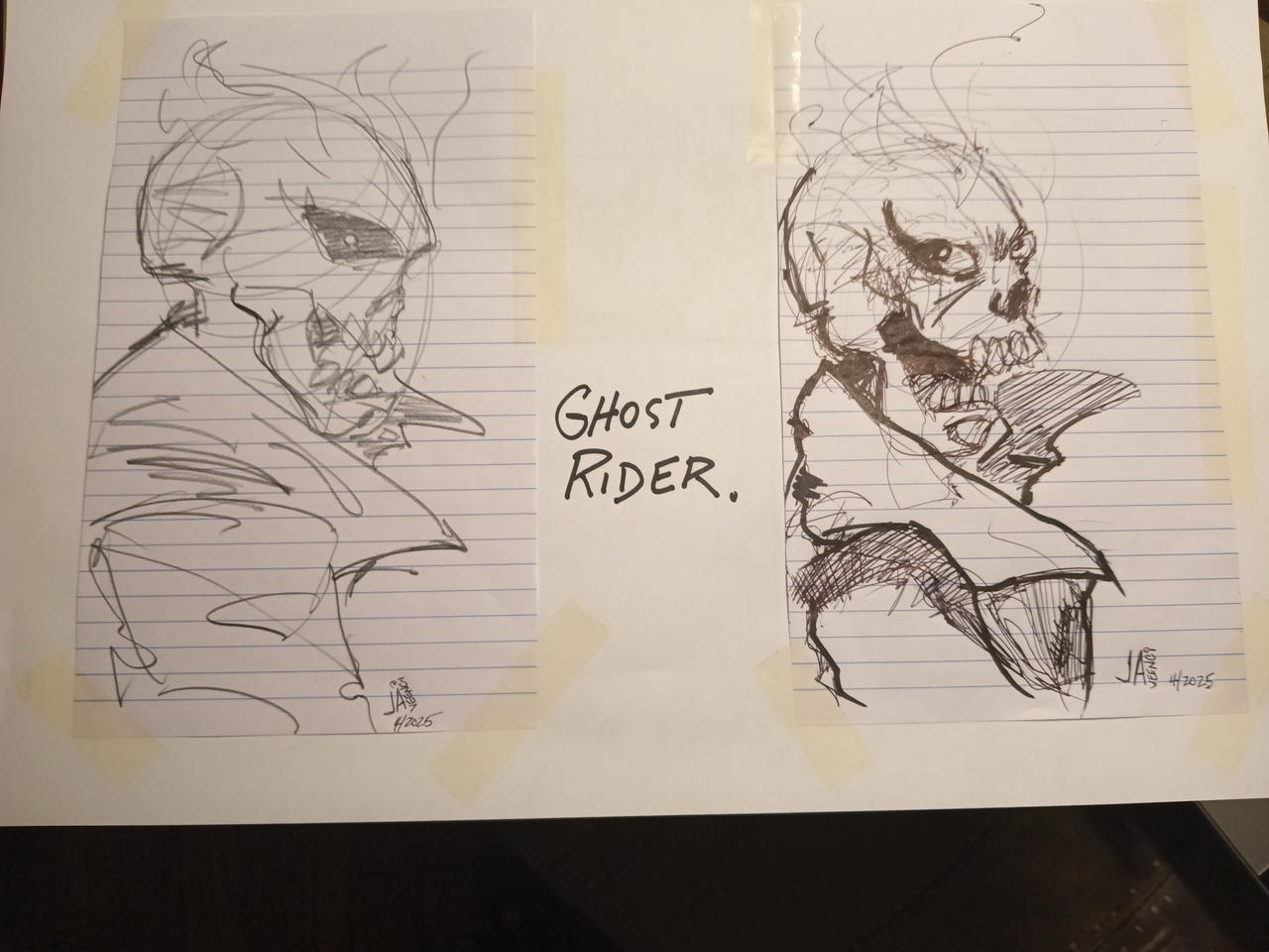 Ghost Rider Schech Ghost Rider Pencil Pen Sketch by javeenci on DeviantArt