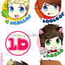 One Direction Cute Buttons