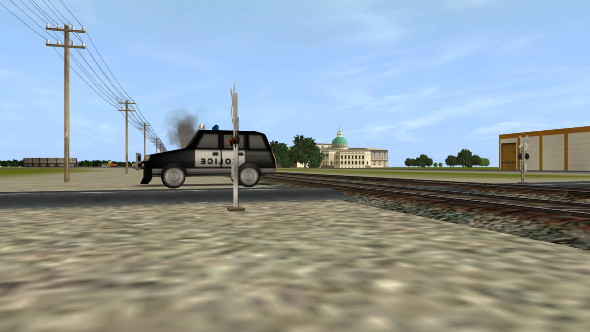The Cart Rumbles Police car rumbles across the crossing... by jimmyhook272829 on DeviantArt