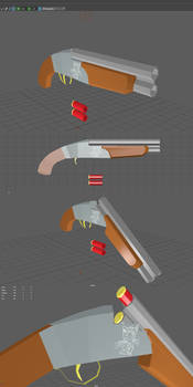 Over Under Sawed-off Low-Poly