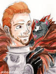 Cullen with Mabari Pup by ladylaguna