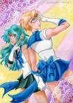 Uranus and Neptune by ladylaguna