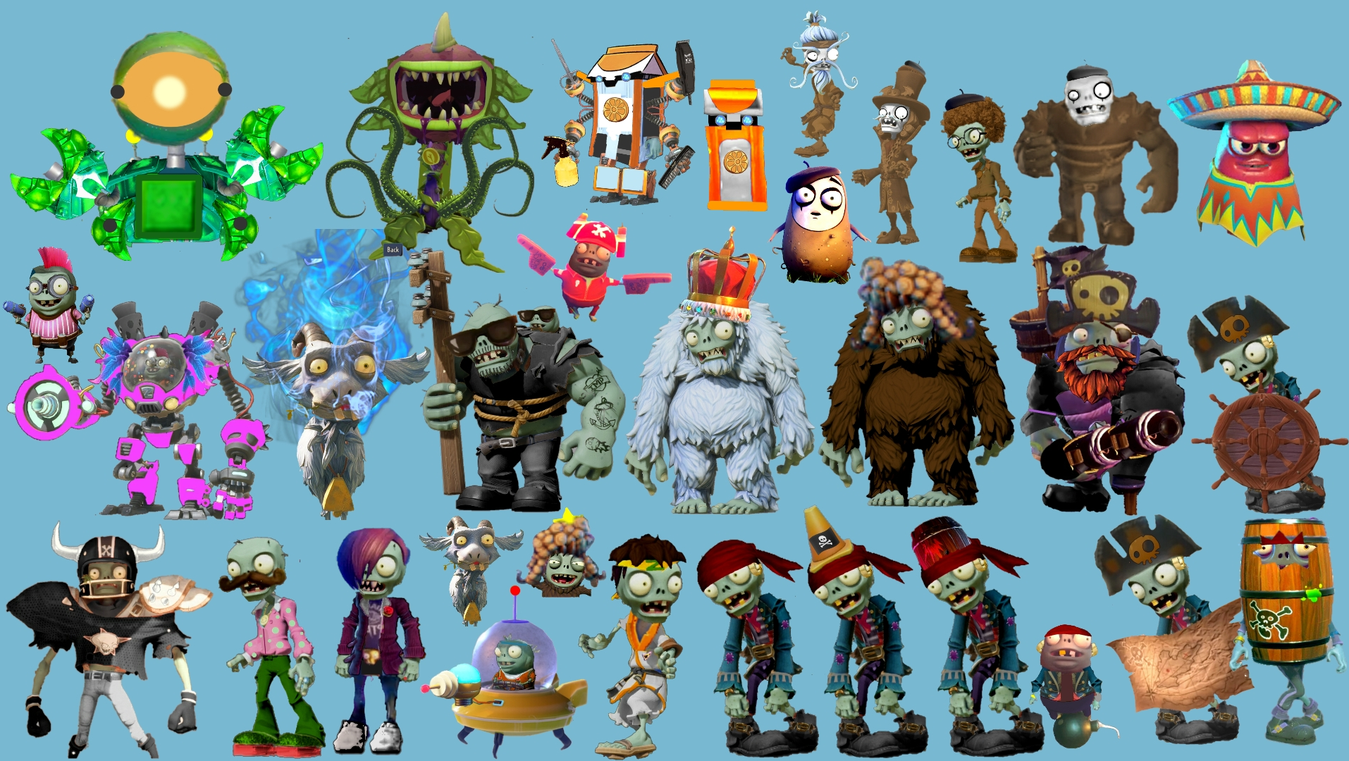 PVZ GW Characters and their full names by abedinhos on DeviantArt